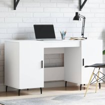 Waterford Wooden Computer Desk With 2 Doors In White