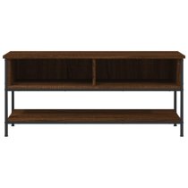 Tacey Wooden TV Stand With 2 Open Shelves In Brown Oak