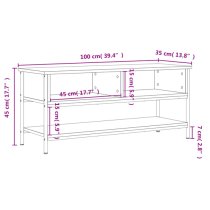 Tacey Wooden TV Stand With 2 Open Shelves In Brown Oak