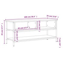 Tacey Wooden TV Stand With 2 Open Shelves In Grey Sonoma Oak