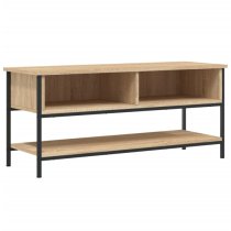 Tacey Wooden TV Stand With 2 Open Shelves In Sonoma Oak