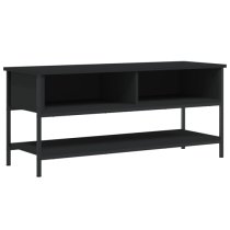 Tacey Wooden TV Stand With 2 Open Shelves In Black