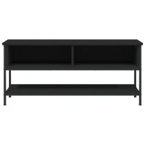 Tacey Wooden TV Stand With 2 Open Shelves In Black