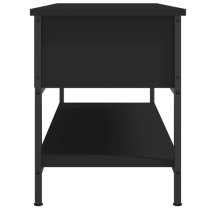 Tacey Wooden TV Stand With 2 Open Shelves In Black