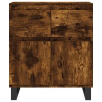 Urbino Wooden Sideboard With 2 Doors 1 Drawer In Smoked Oak