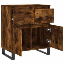 Urbino Wooden Sideboard With 2 Doors 1 Drawer In Smoked Oak