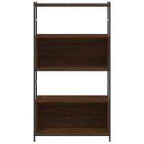 Tacey Wooden Bookcase With 2 Large Shelves In Brown Oak