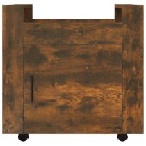 Destin Wooden Office Pedestal Trolley In Smoked Oak