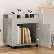 Destin Wooden Office Pedestal Trolley In Concrete Effect