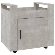 Destin Wooden Office Pedestal Trolley In Concrete Effect