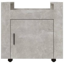 Destin Wooden Office Pedestal Trolley In Concrete Effect