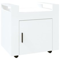 Destin High Gloss Office Pedestal Trolley In White