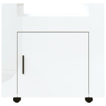 Destin High Gloss Office Pedestal Trolley In White