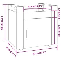 Destin High Gloss Office Pedestal Trolley In White