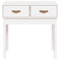 Alanya Pinewood Console Table With 2 Drawers In White