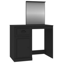 Carpi Wooden Dressing Table With Mirror In Black