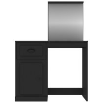 Carpi Wooden Dressing Table With Mirror In Black