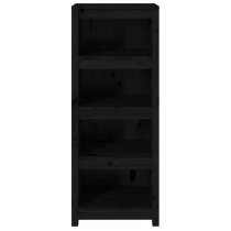 Brela Pinewood Bookcase With 3 Shelves In Black