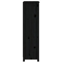 Brela Pinewood Bookcase With 3 Shelves In Black