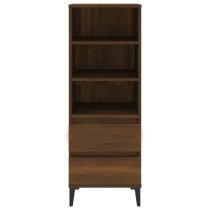 Brescia Wooden Bookcase With 2 Drawers In Brown Oak