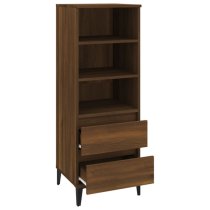 Brescia Wooden Bookcase With 2 Drawers In Brown Oak