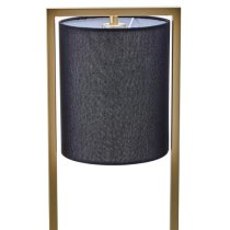 Lena Black Fabric Shade Table Lamp With Gold Metal Frame