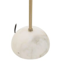 Moroni Black Metal Table Lamp With White Marble Base