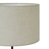 Moroni Natural Linen Table Lamp With White Marble Base