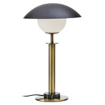 Ocho Black Table Lamp With Gold Body And Black Marble Base