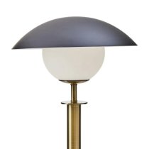 Ocho Black Table Lamp With Gold Body And Black Marble Base