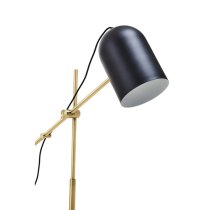 Essen Black Shade Floor Lamp With And White Marble Base