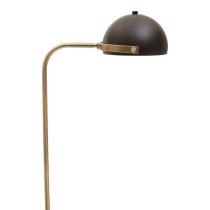 Moroni Black Metal Floor Lamp With White Marble Base