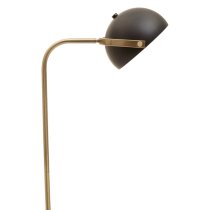 Moroni Black Metal Floor Lamp With White Marble Base