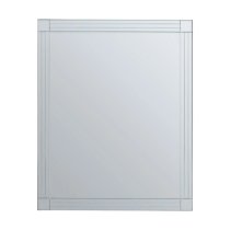 Sanford Square Wall Mirror With Linear Detail