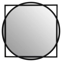 Mainz Square Wall Mirror With Black Metal Frame