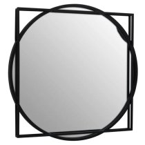 Mainz Square Wall Mirror With Black Metal Frame