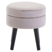 Lagos Velvet Seating Stool In Mink