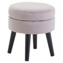 Lagos Velvet Seating Stool In Mink