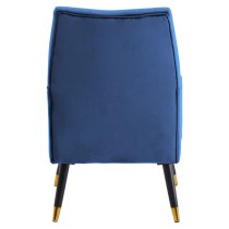 Lagos Velvet Armchair In Midnight Blue