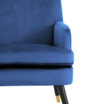 Lagos Velvet Armchair In Midnight Blue