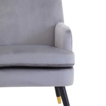 Lagos Velvet Armchair In Grey