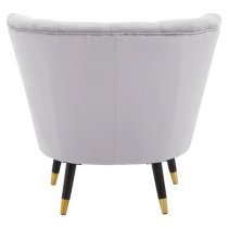 Lagos Velvet Accent Chair In Grey