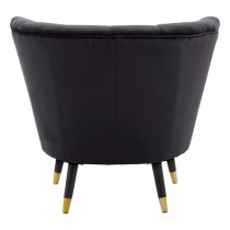 Lagos Velvet Accent Chair In Black