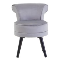 Lagos Velvet Kids Seating Chair In Grey