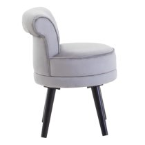 Lagos Velvet Kids Seating Chair In Grey