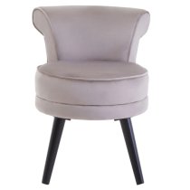 Lagos Velvet Kids Seating Chair In Mink