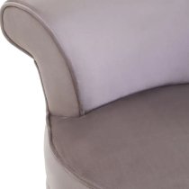 Lagos Velvet Kids Seating Chair In Mink