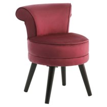 Lagos Velvet Kids Seating Chair In Wine