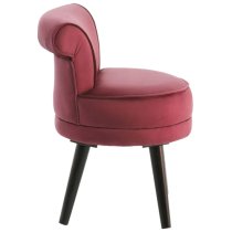 Lagos Velvet Kids Seating Chair In Wine