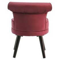 Lagos Velvet Kids Seating Chair In Wine